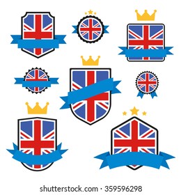 Collection of Label Flag of United Kingdom svg