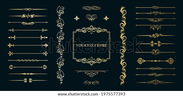 Collection of\
label ornament vector illustration\
