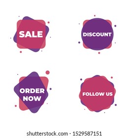 Collection of Label Sale Template Design for Advertising text, banner,
element , social media post and graphic resource. Easy to use  and editable text. Vector Illustration EPS 10