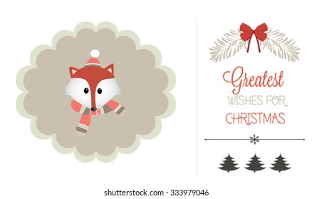 Collection of Labels and Christmas element with retro vintage styled design. Vector illustration