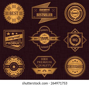 Collection of labels. Luxury design. Premium quality labels    