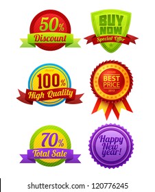 Collection of Labels with retro vintage styled design
