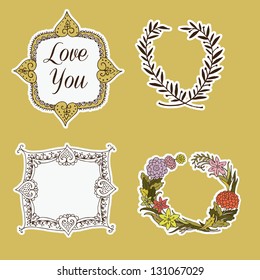 Collection of Labels with retro vintage styled design