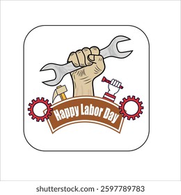 Collection of Labor Day themed illustrations and icons, labor day all elements icon set