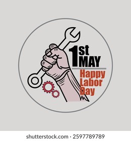 Collection of Labor Day themed illustrations and icons, labor day all elements icon set