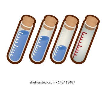 Collection of laboratory test tube - Vector File EPS10