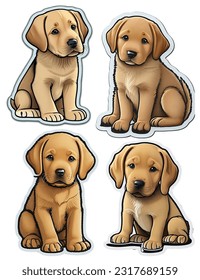La colección de cachorros de Labrador