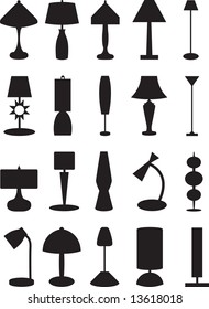 a collection of lamps
