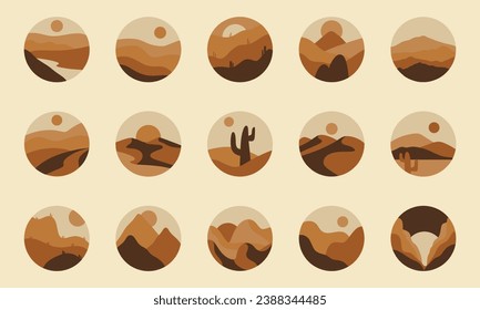 Collection of Landscape Boho Mountain Rounded