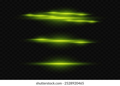 Recolha de efeitos de luz laser. Feixes de laser horizontais piscam com luz neon.