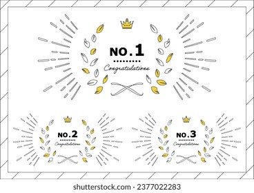 Collection of Laurel Wreath and Crown Illustrations