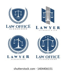 collection of law logo and illustration