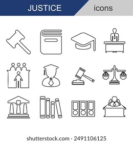 Collection of Lawyer and Law icons. Legal Advice, Court Papers, Lawyer Consultation, Legal Books, Legal Documents