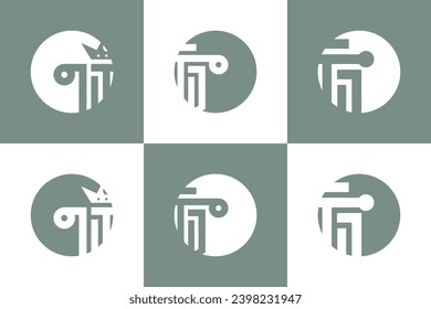 collection of lawyer logo design bundle with creative concept Premium Vector