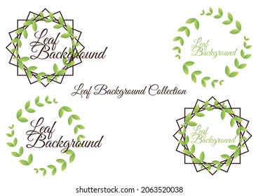 collection of leaf backgrounds with a combination of green and brown colors