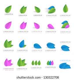 Collection Of Leaf Icons. - Isolated On White Background. Vector illustration, Graphic Design Editable For Your Design. Eco Logo