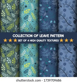 Collection of Leave high quality textures pattern and seamless.