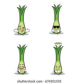 Collection of leek character set