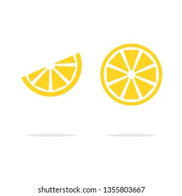 Collection of lemons, isolated on white background, vector illustration.