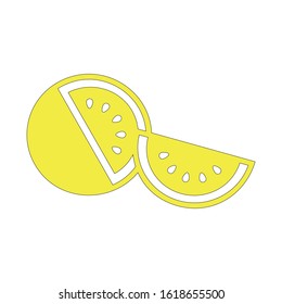 Collection of lemons, isolated on white background, vector illustration.