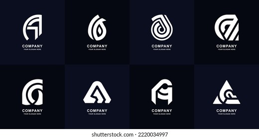 Diseño de la letra de colección A o del logotipo de un monograma