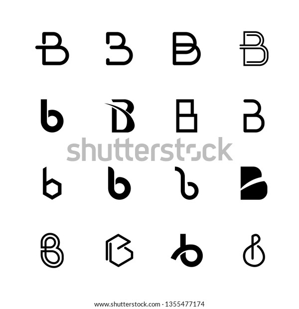 Collection Letter B Logo Design Template Stock Vector (Royalty Free ...