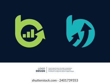 Colección de diseños de logotipo de la carta B para la financiación y la inversión de empresas.