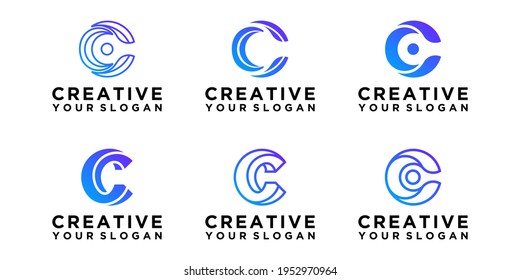 colección de logotipos de letras C