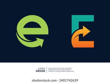 Collection of Letter E Logo designs for business finance and investment.