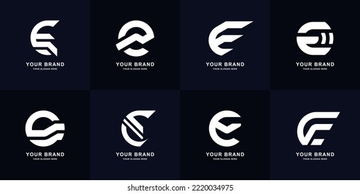 Collection letter E monogram logo design