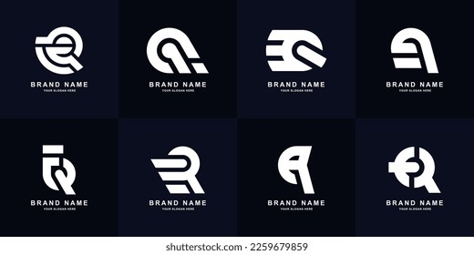 Collection letter eQ or QE monogram logo design