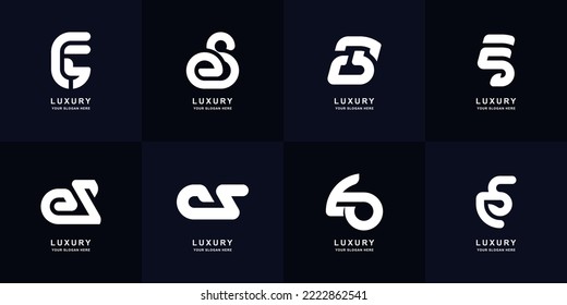 Collection letter ES or SE monogram logo design