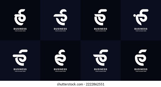 Collection letter eS or Se monogram logo design