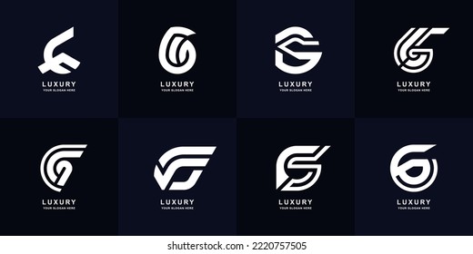 Collection letter G monogram logo design