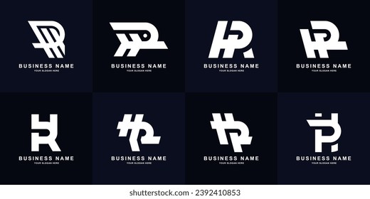 Collection letter HR or RH monogram logo design