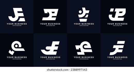 Collection letter JE or EJ monogram logo design