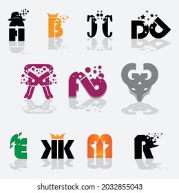 a collection of letter logo logos for the initials of a brand or company