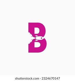 collection of letter logos combined with rockets in blue and purple on a gray background