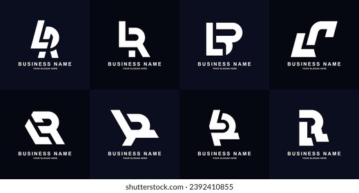 Diseño del logotipo de la carta de recogida LR o del monograma RL