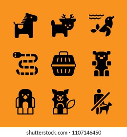 collection, letter, monochrome and warranty icon set. Vector illustration for web and design.