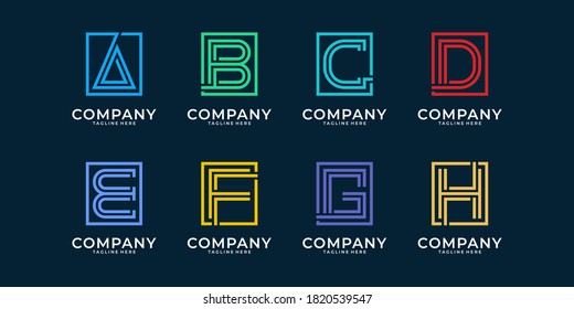 colección de diseños de logotipo de monograma para empresas