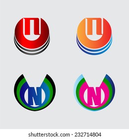 Collection of Letter N logo symbols