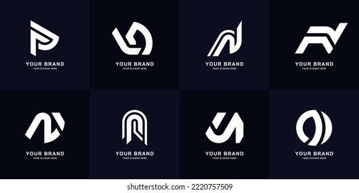 Diseño del logotipo de la letra de colección N en monograma