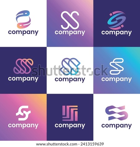A collection of Letter S logos with creative concepts, Premium Vectors