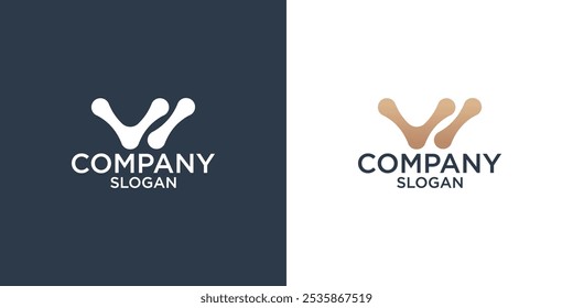 collection of letter w abstract monogram logo design vector
