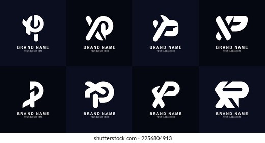 Collection letter XP or PX monogram logo design