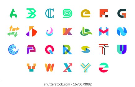 Big Set Minimal Geometric Multicolor Symbol Stock Vector (Royalty Free ...