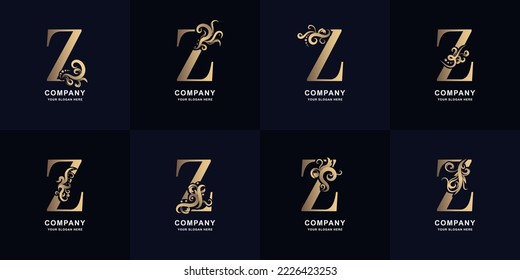 Collection letter Z logo with luxury ornament design