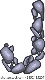a collection of letters with the theme of natural rocks