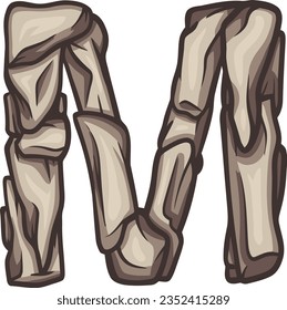 a collection of letters with the theme of natural rocks